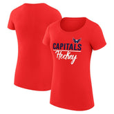 NHL Washington Capitals G-III 4Her by Carl Banks Women's Super-Slim Fit Lightweight Team Sport T-Shirt - Red