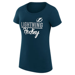 NHL Tampa Bay Lightning G-III 4Her by Carl Banks Women's Super-Slim Fit Lightweight Team Sport T-Shirt - Navy