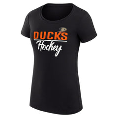 NHL Anaheim Ducks G-III 4Her by Carl Banks Women's Super-Slim Fit Lightweight Team Sport T-Shirt - Black
