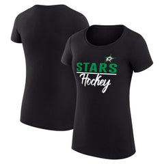 NHL Dallas Stars G-III 4Her by Carl Banks Women's Super-Slim Fit Lightweight Team Sport T-Shirt - Black