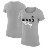 NHL Los Angeles Kings G-III 4Her by Carl Banks Women's Super-Slim Fit Lightweight Team Sport T-Shirt - Gray