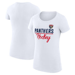 NHL Florida Panthers G-III 4Her by Carl Banks Women's Super-Slim Fit Lightweight Team Sport T-Shirt - White