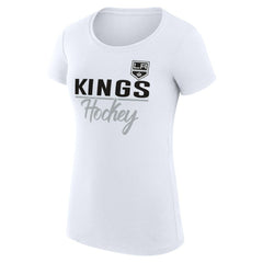 NHL Los Angeles Kings G-III 4Her by Carl Banks Women's Super-Slim Fit Lightweight Team Sport T-Shirt - White