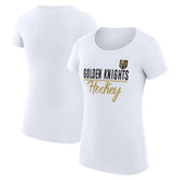 NHL Vegas Golden Knights G-III 4Her by Carl Banks Women's Super-Slim Fit Lightweight Team Sport T-Shirt - White