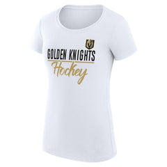 NHL Vegas Golden Knights G-III 4Her by Carl Banks Women's Super-Slim Fit Lightweight Team Sport T-Shirt - White