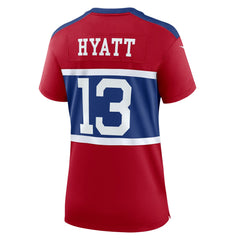 NFL Jalin Hyatt New York Giants Women's Alternate Player Game Jersey - Century Red