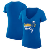 NHL Buffalo Sabres G-III 4Her by Carl Banks Women's Super-Slim Fit Lightweight Team Sport V-Neck T-Shirt - Royal