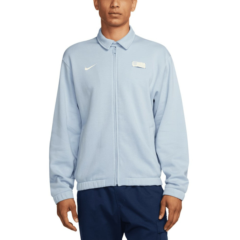 USMNT Club Fleece Harrington Full-Zip Jacket Light Blue