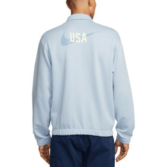 USMNT Club Fleece Harrington Full-Zip Jacket Light Blue