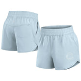 Chicago Cubs Fanatics Women's Studio Woven Vibe Shorts - Light Blue Shorts