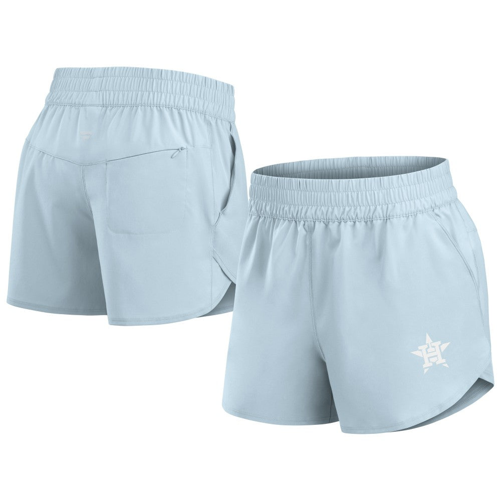 Houston Astros Fanatics Women's Studio Woven Vibe Shorts - Light Blue Shorts