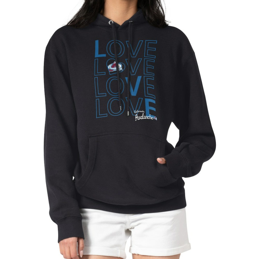NHL Colorado Avalanche G-III 4Her by Carl Banks Women's Hockey Love Fleece Pullover Hoodie - Black