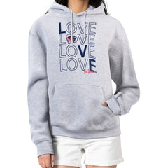 NHL Columbus Blue Jackets G-III 4Her by Carl Banks Women's Hockey Love Fleece Pullover Hoodie - Gray
