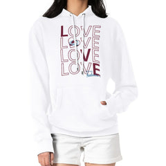 NHL Colorado Avalanche G-III 4Her by Carl Banks Women's Hockey Love Fleece Pullover Hoodie - White