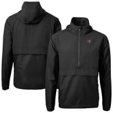 Tampa Bay Buccaneers Cutter & Buck Charter Eco Recycled Anorak Half-Zip Jacket Black