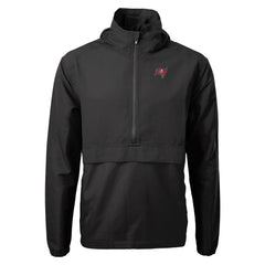 Tampa Bay Buccaneers Cutter & Buck Charter Eco Recycled Anorak Half-Zip Jacket Black