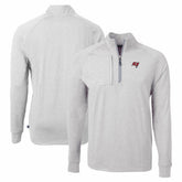Tampa Bay Buccaneers Cutter & Buck Adapt Eco Knit Quarter-Zip Pullover Top Heather Gray