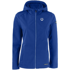 Indianapolis Colts Cutter & Buck Women's Evoke Eco Softshell Recycled Full-Zip Hooded Jacket Royal