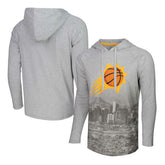 Phoenix Suns Stadium Essentials Atrium Raglan Long Sleeve Hoodie T-Shirt Heather Gray