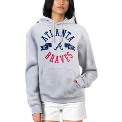 Atlanta Braves G-III 4Her by Carl Banks Women's City Graphic Pullover Hoodie - Heather Gray Hoodies