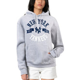 New York Yankees G-III 4Her by Carl Banks Women's City Graphic Pullover Hoodie - Heather Gray Hoodies