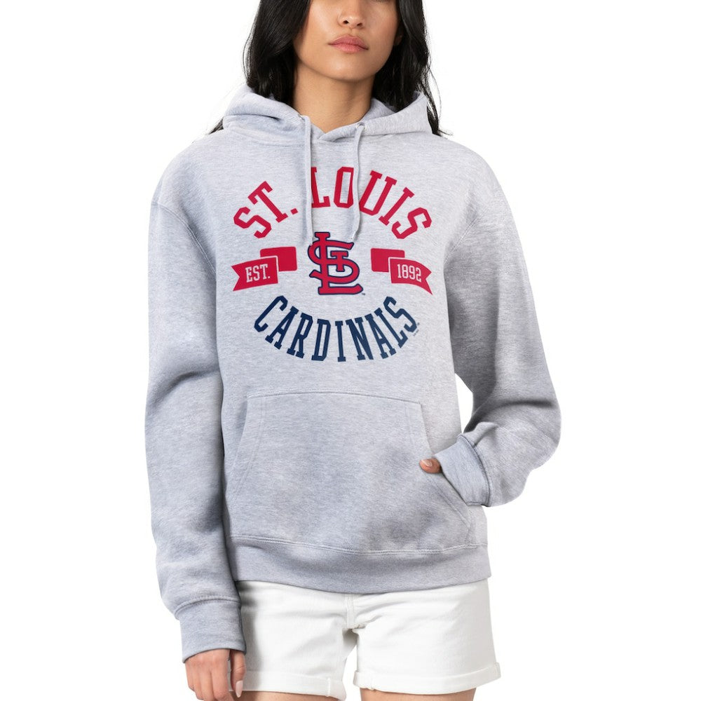St. Louis Cardinals G-III 4Her by Carl Banks Women's City Graphic Pullover Hoodie - Heather Gray Hoodies