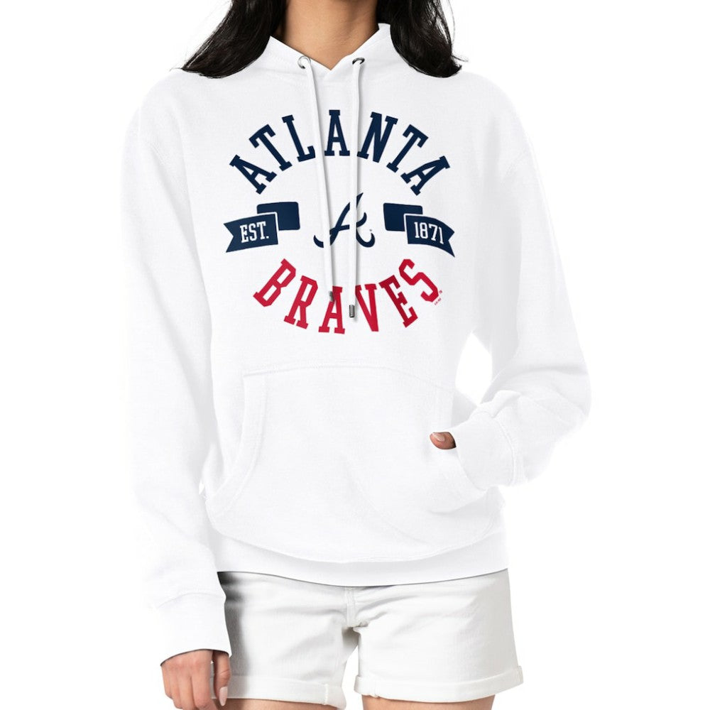Atlanta Braves G-III 4Her by Carl Banks Women's City Graphic Pullover Hoodie - White Hoodies