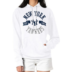 New York Yankees G-III 4Her by Carl Banks Women's City Graphic Pullover Hoodie - White Hoodies