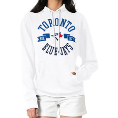 Toronto Blue Jays G-III 4Her by Carl Banks Women's City Graphic Pullover Hoodie - White Hoodies