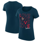 NHL Florida Panthers G-III 4Her by Carl Banks Women's Super-Slim Fit Lightweight Hockey Love T-Shirt - Navy