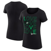NHL Dallas Stars G-III 4Her by Carl Banks Women's Super-Slim Fit Lightweight Hockey Love T-Shirt - Black