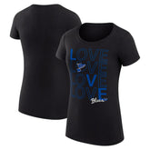 NHL St. Louis Blues G-III 4Her by Carl Banks Women's Super-Slim Fit Lightweight Hockey Love T-Shirt - Black