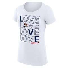NHL Florida Panthers G-III 4Her by Carl Banks Women's Super-Slim Fit Lightweight Hockey Love T-Shirt - White