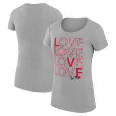 NHL Detroit Red Wings G-III 4Her by Carl Banks Women's Super-Slim Fit Lightweight Hockey Love T-Shirt - Heather Gray