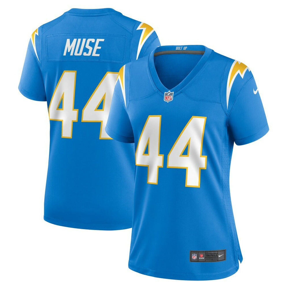 NFL Tanner Muse Los Angeles Chargers Women's Team Game Jersey - Powder Blue