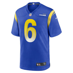 NFL Tre'Vius Hodges-Tomlinson Los Angeles Rams Team Game Jersey - Royal