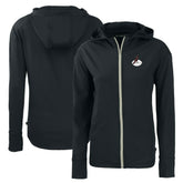 Arizona Cardinals Cutter & Buck Women's Throwback Daybreak Eco Recycled Half-Zip Hoodie Black