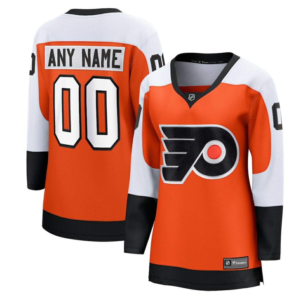 NHL Philadelphia Flyers Fanatics Women's Home Premier Breakaway Custom Jersey - Burnt Orange