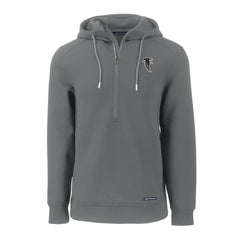 Atlanta Falcons Cutter & Buck Throwback Roam Eco Half-Zip Recycled Pullover Hoodie Gray