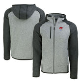 Buffalo Bills Cutter & Buck Throwback Mainsail Sweater-Knit Full-Zip Hoodie Heather Gray/Heather Charcoal