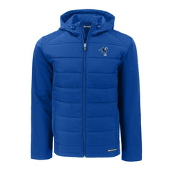 Indianapolis Colts Cutter & Buck Throwback Evoke Hybrid Eco Softshell Recycled Full-Zip Hoodie Jacket Royal