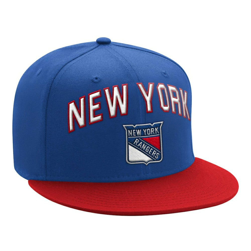 NHL New York Rangers Starter Arch Logo Two-Tone Snapback Hat - Blue/Red