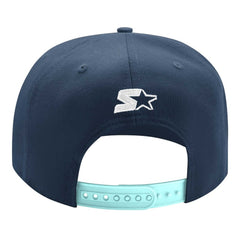 NHL Seattle Kraken Starter Arch Logo Two-Tone Snapback Hat - Deep Sea Blue/Light Blue