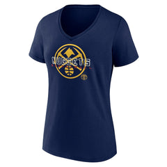 Denver Nuggets Women's Stellar Personalized Name & Number V-Neck T-Shirt Navy