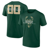 Milwaukee Bucks Stellar Personalized Name & Number T-Shirt Hunter Green