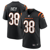 NFL DJ Ivey Cincinnati Bengals Team Game Jersey - Black