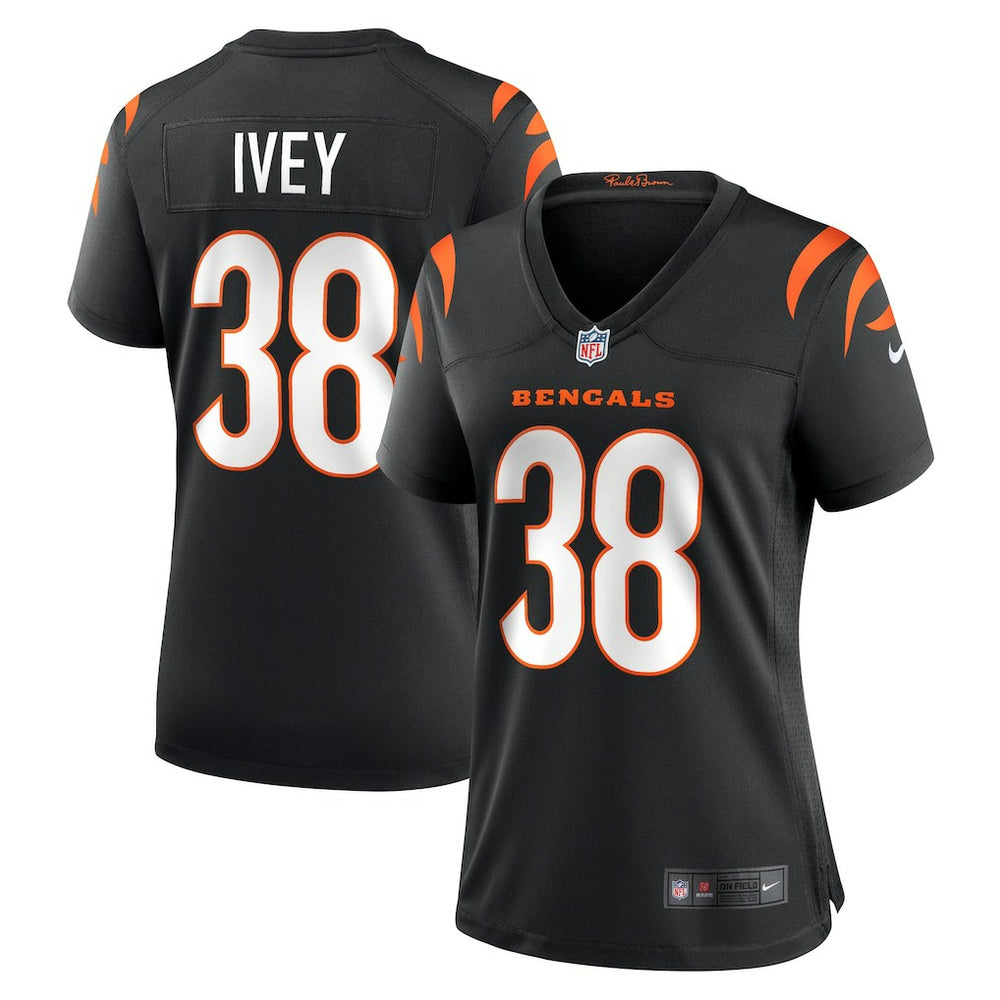 NFL DJ Ivey Cincinnati Bengals Women's Team Game Jersey - Black