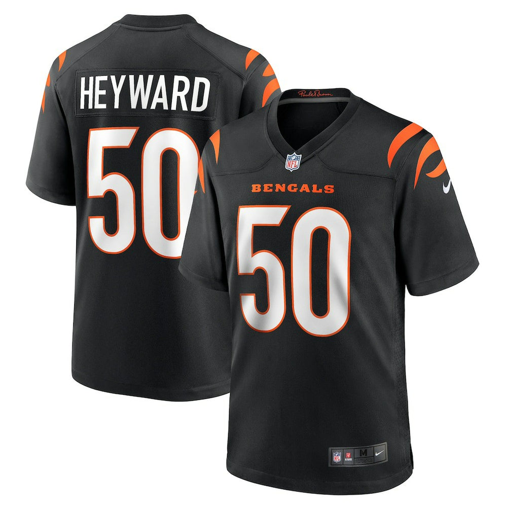 NFL Shaka Heyward Cincinnati Bengals Team Game Jersey - Black