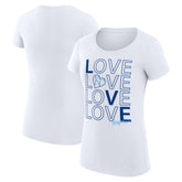 Kansas City Royals G-III 4Her by Carl Banks Women's Super-Slim Fit Lightweight Love Graphic Team T-Shirt - White T-shirts