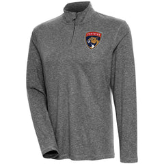 NHL Florida Panthers Antigua Women's Confront Quarter-Zip Pullover Top - Heather Black